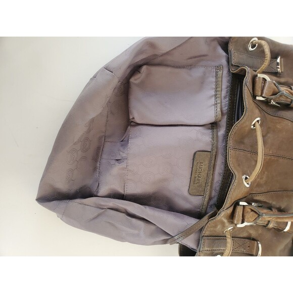 MICHAEL KORS Milo Distressed Leather Large Bucket Handbag Purse Tote - Picture 13 of 16